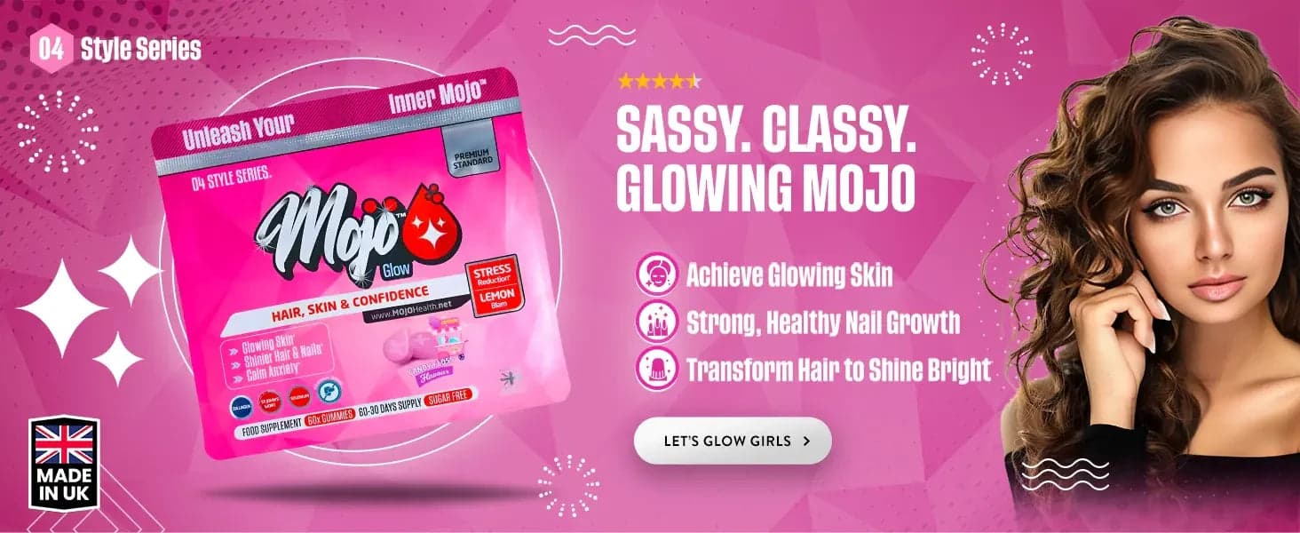 Mojo Glow — włosy, skóra i pewność siebie — sassy, elegancka, błyszcząca Mojo: uzyskaj promieniującą skórę, zdrowy wzrost paznokci, transformuj włosy na błyszczące. Niech się świeci dziewczyny.